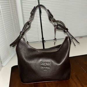 DOONEY &  BOURKE 1975 East West  Shoulder Bag Dark Brown Leather